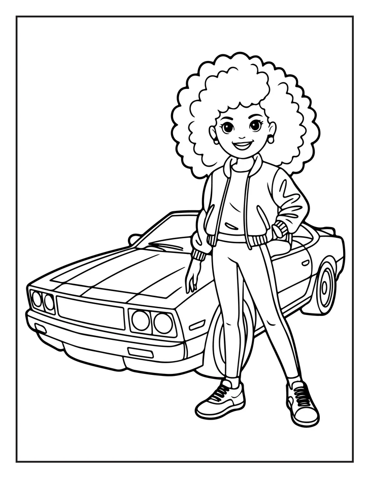 Desenhos de Moda Anos 80 para colorir 11