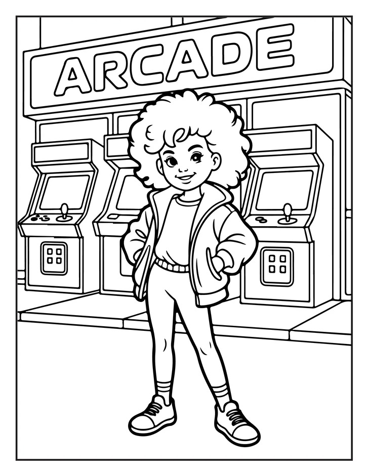 Desenhos de Moda Anos 80 para colorir 14