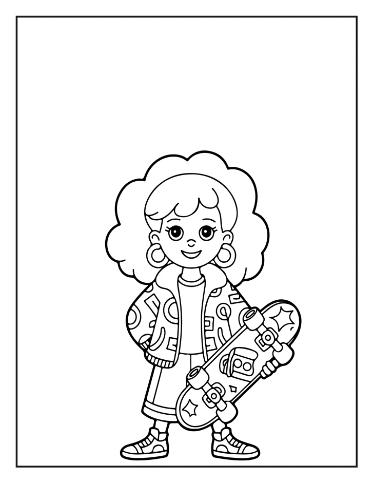 Desenhos de Moda Anos 80 para colorir 15