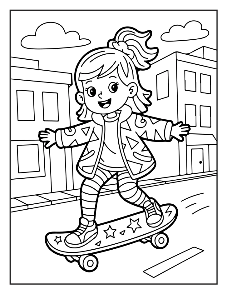 Desenhos de Moda Anos 80 para colorir 16