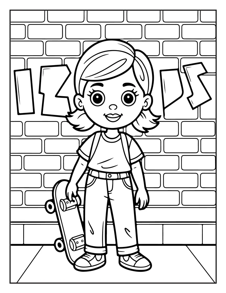 Desenhos de Moda Anos 80 para colorir 19