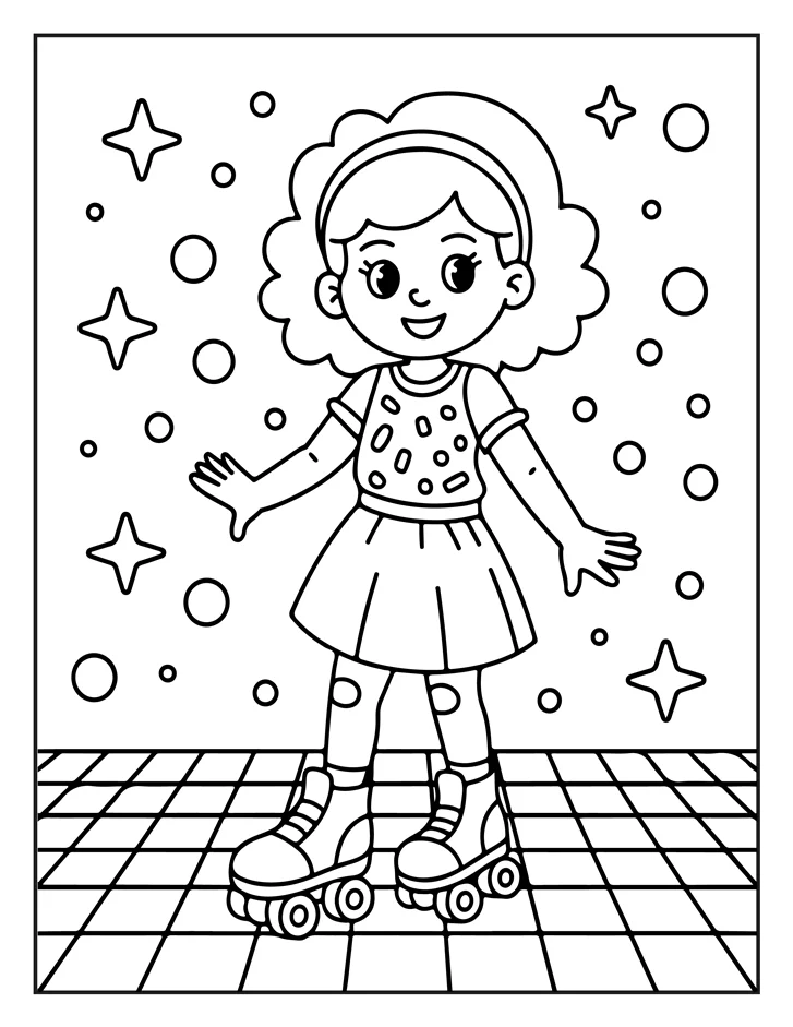 Desenhos de Moda Anos 80 para colorir 2