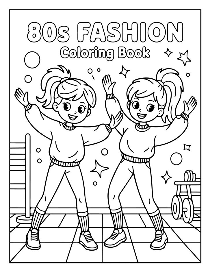 Desenhos de Moda Anos 80 para colorir 29
