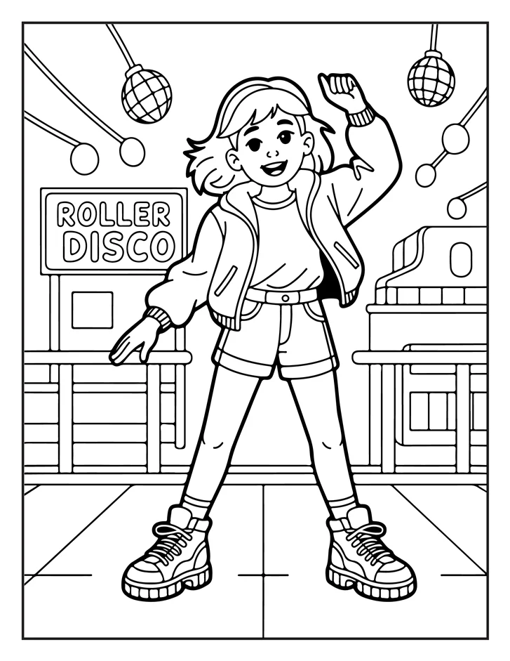 Desenhos de Moda Anos 80 para colorir 3