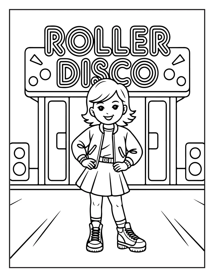 Desenhos de Moda Anos 80 para colorir 34