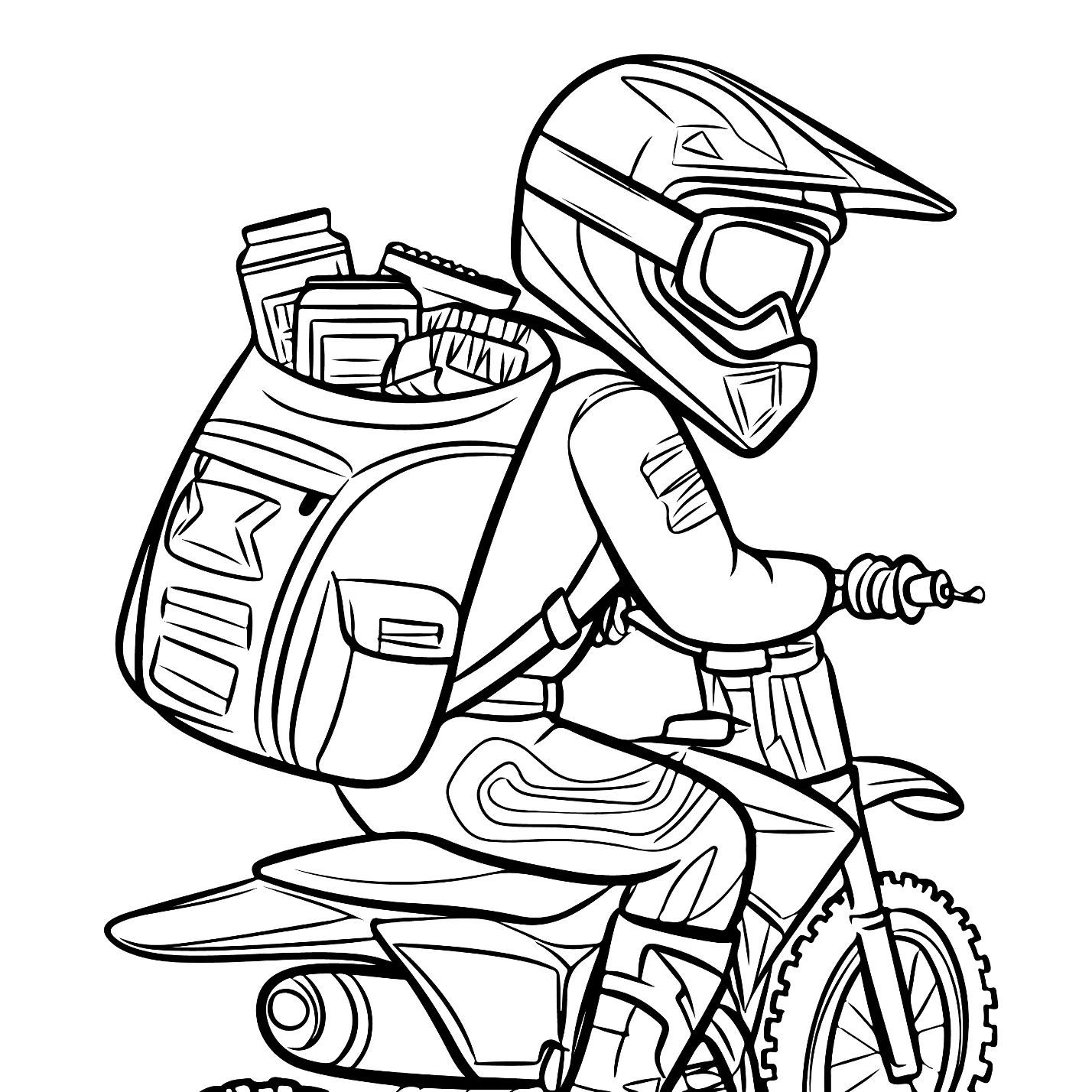 Desenhos de Motocross para colorir 1