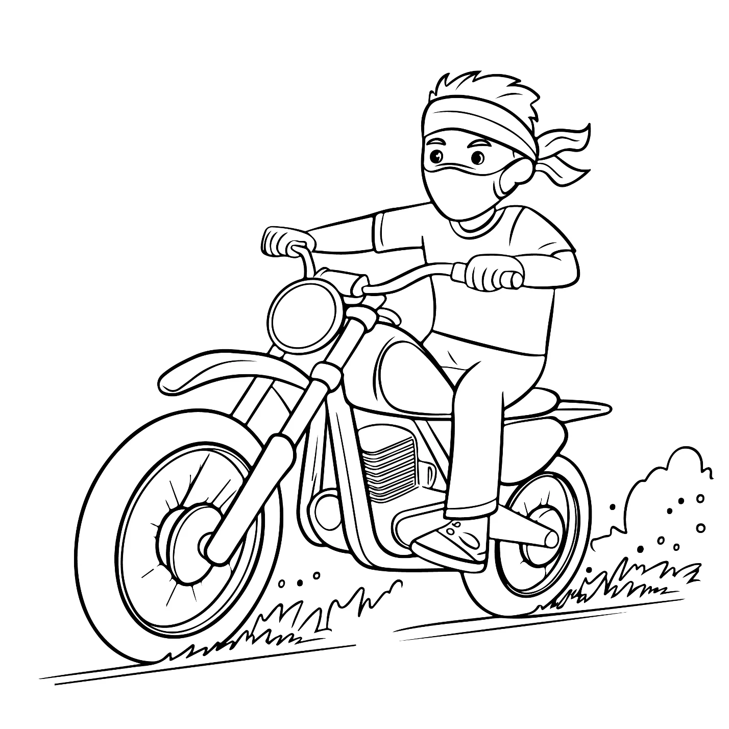 Desenhos de Motocross para colorir 22