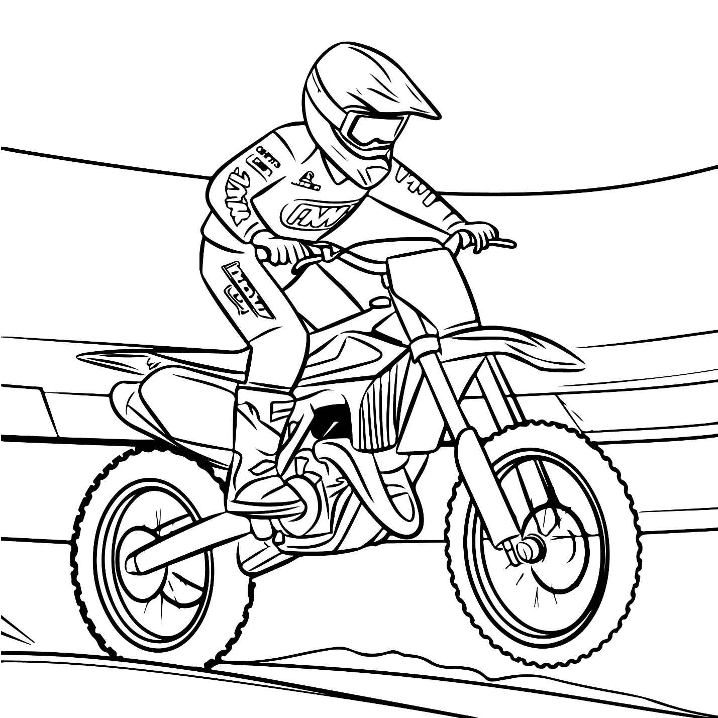 Desenhos de Motocross para colorir 28