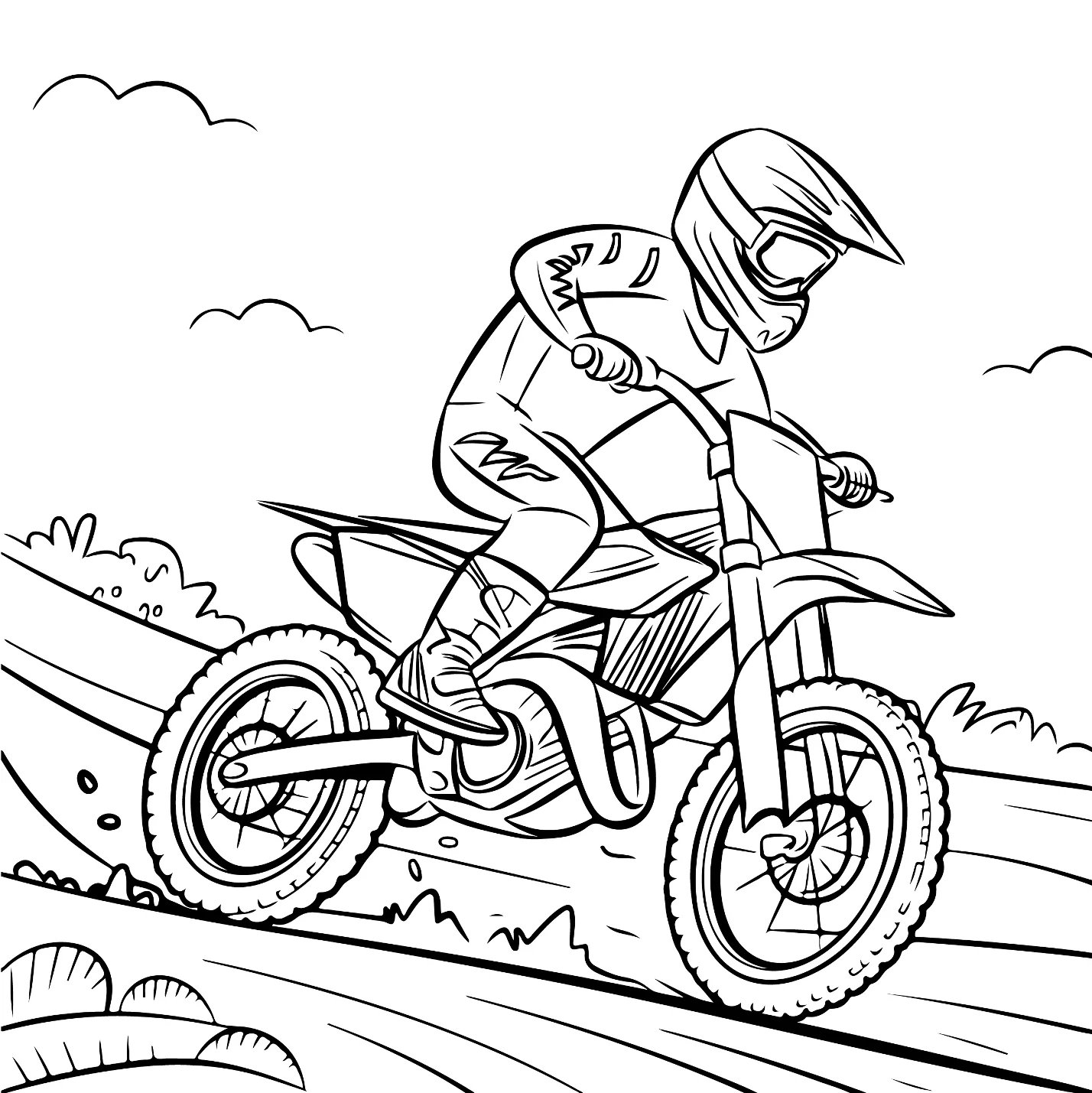 Desenhos de Motocross para colorir 29