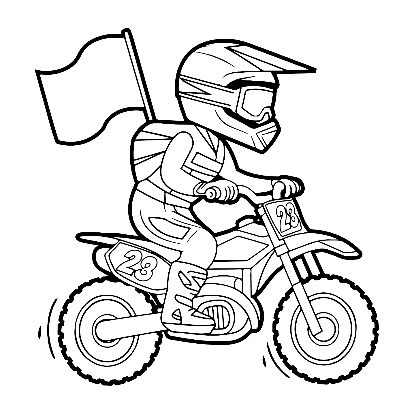 Desenhos de Motocross para colorir 36