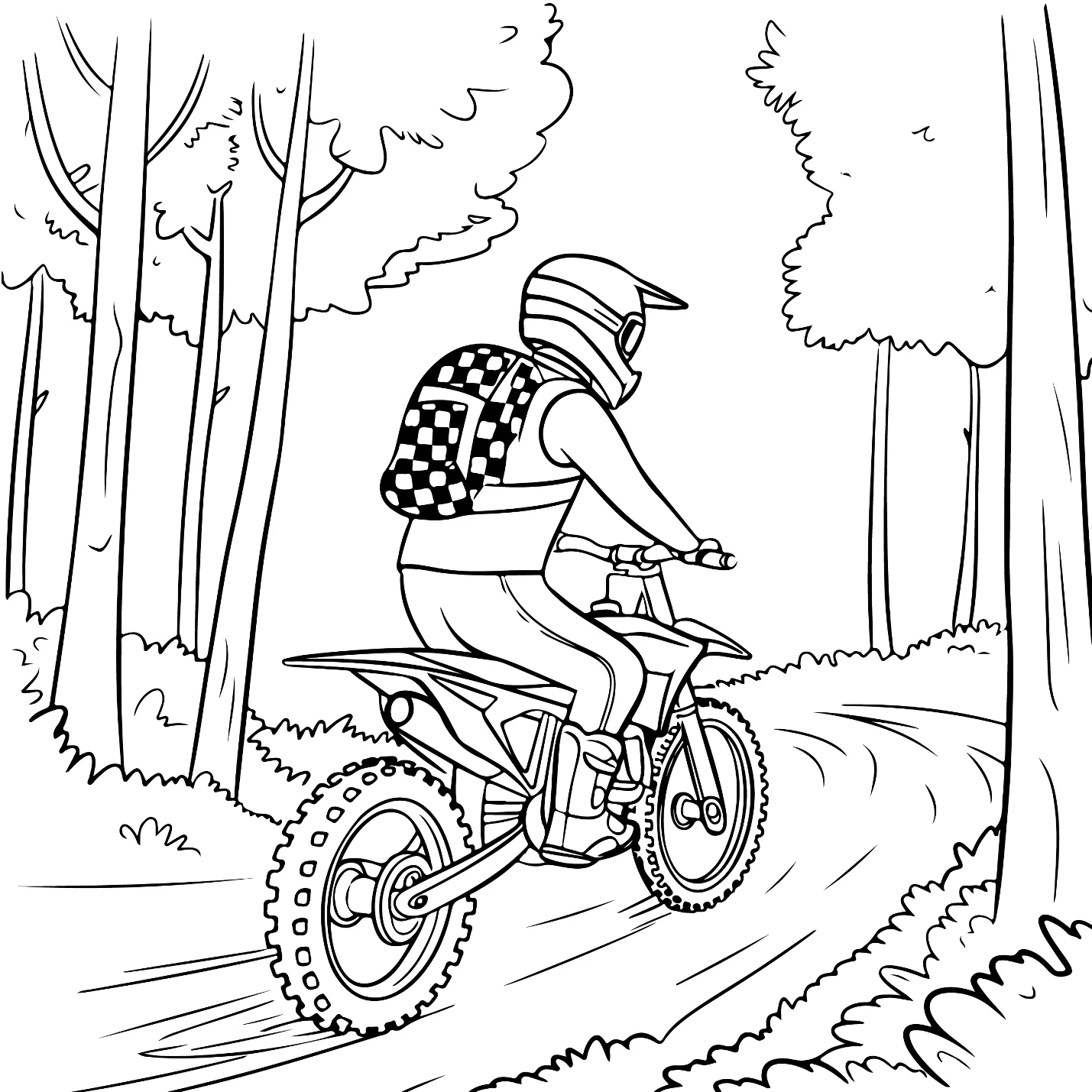 Desenhos de Motocross para colorir 37
