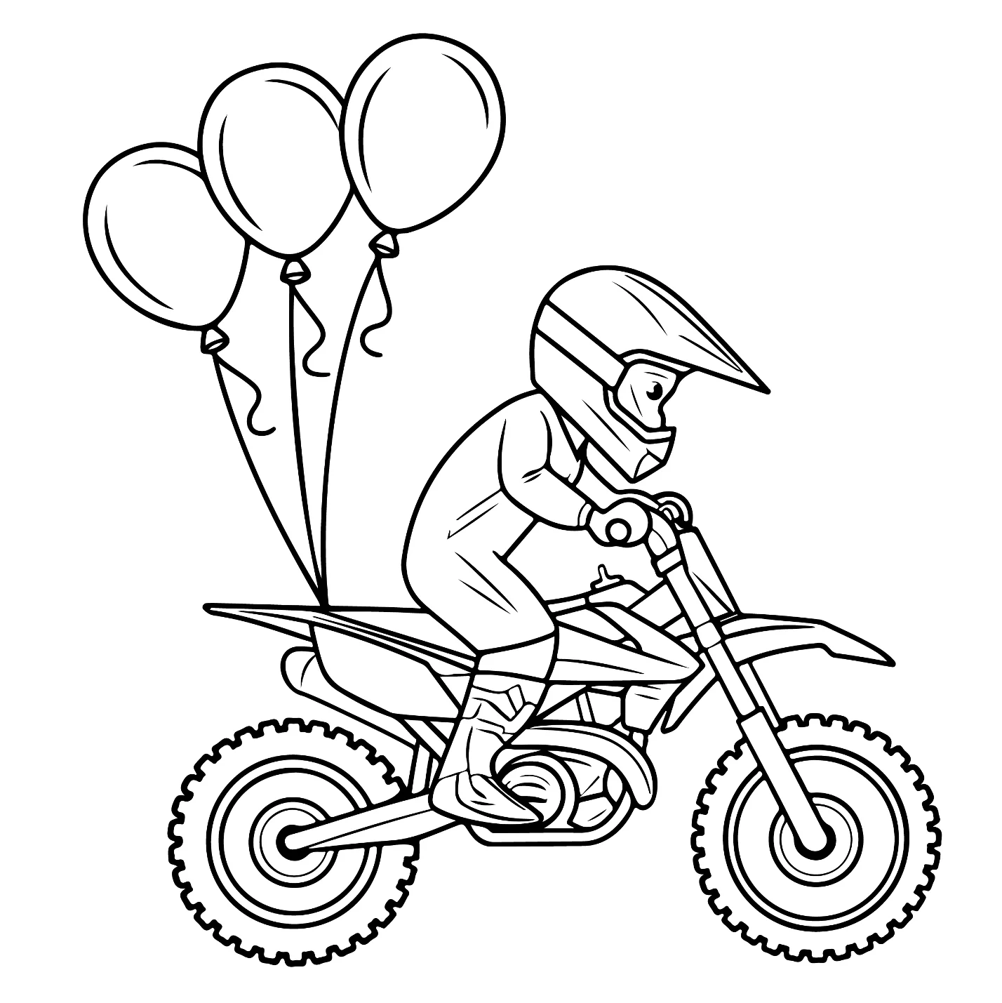 Desenhos de Motocross para colorir 38