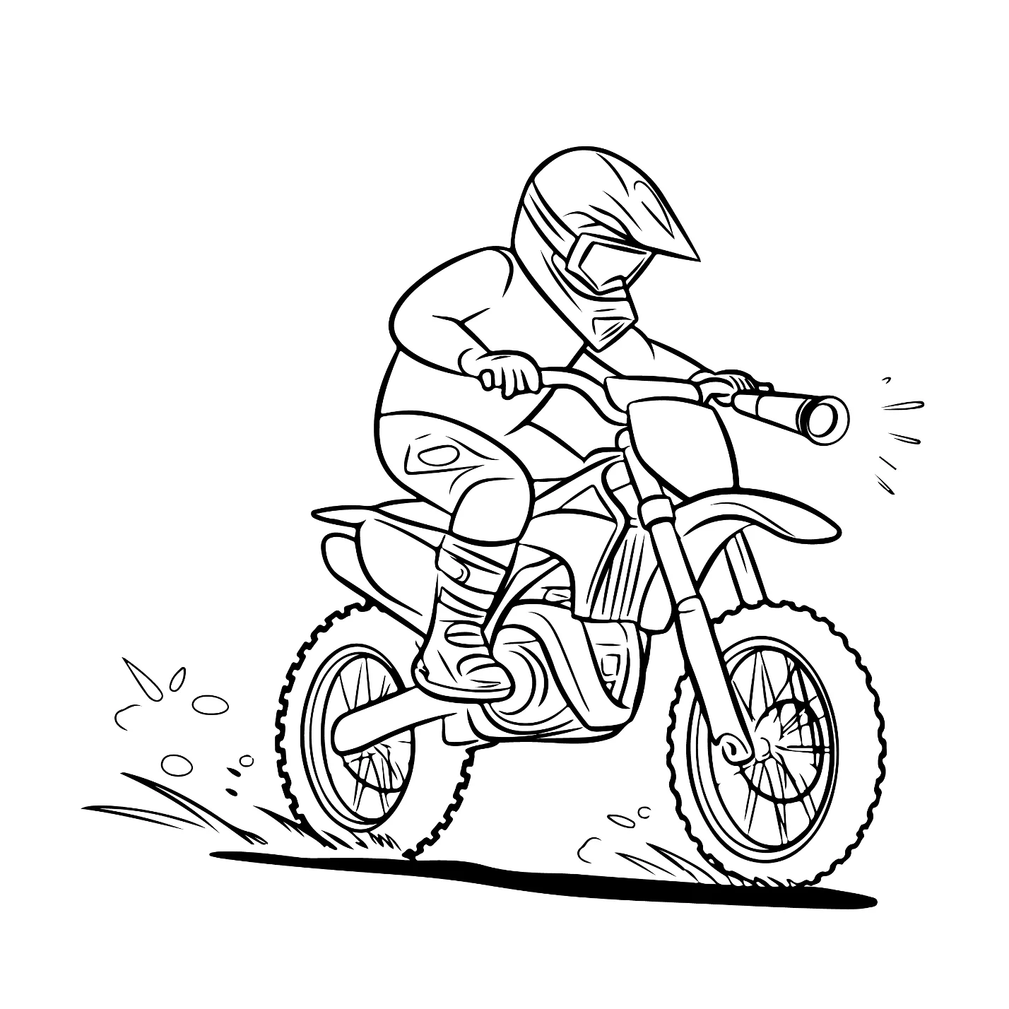 Desenhos de Motocross para colorir 4