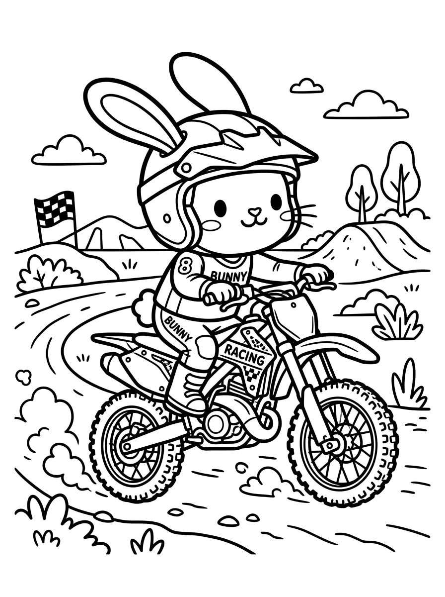 Desenhos de Motocross para colorir 40