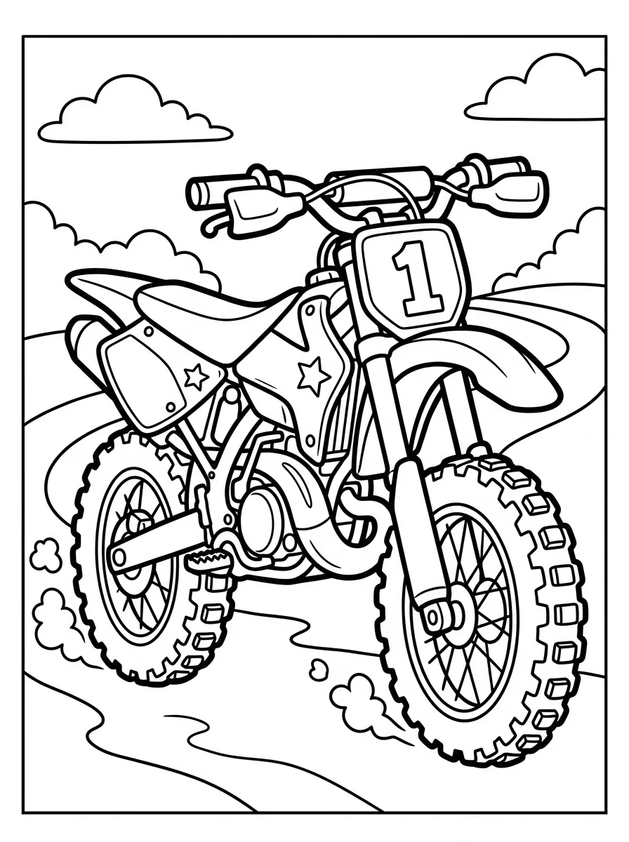 Desenhos de Motocross para colorir 41