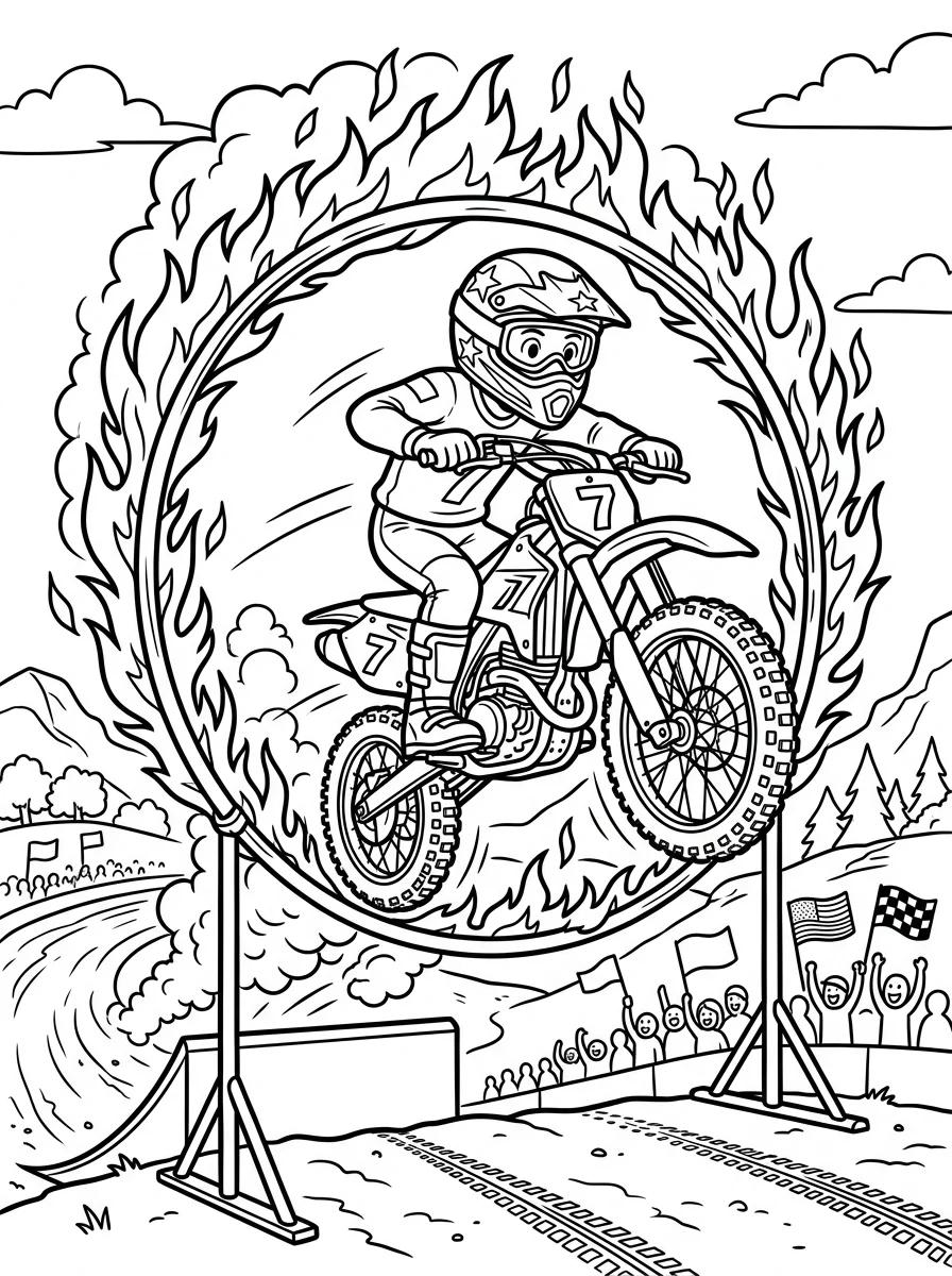 Desenhos de Motocross para colorir 42