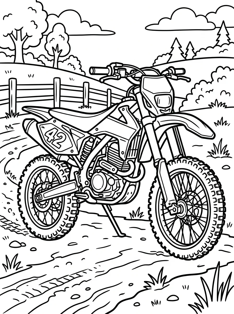 Desenhos de Motocross para colorir 43