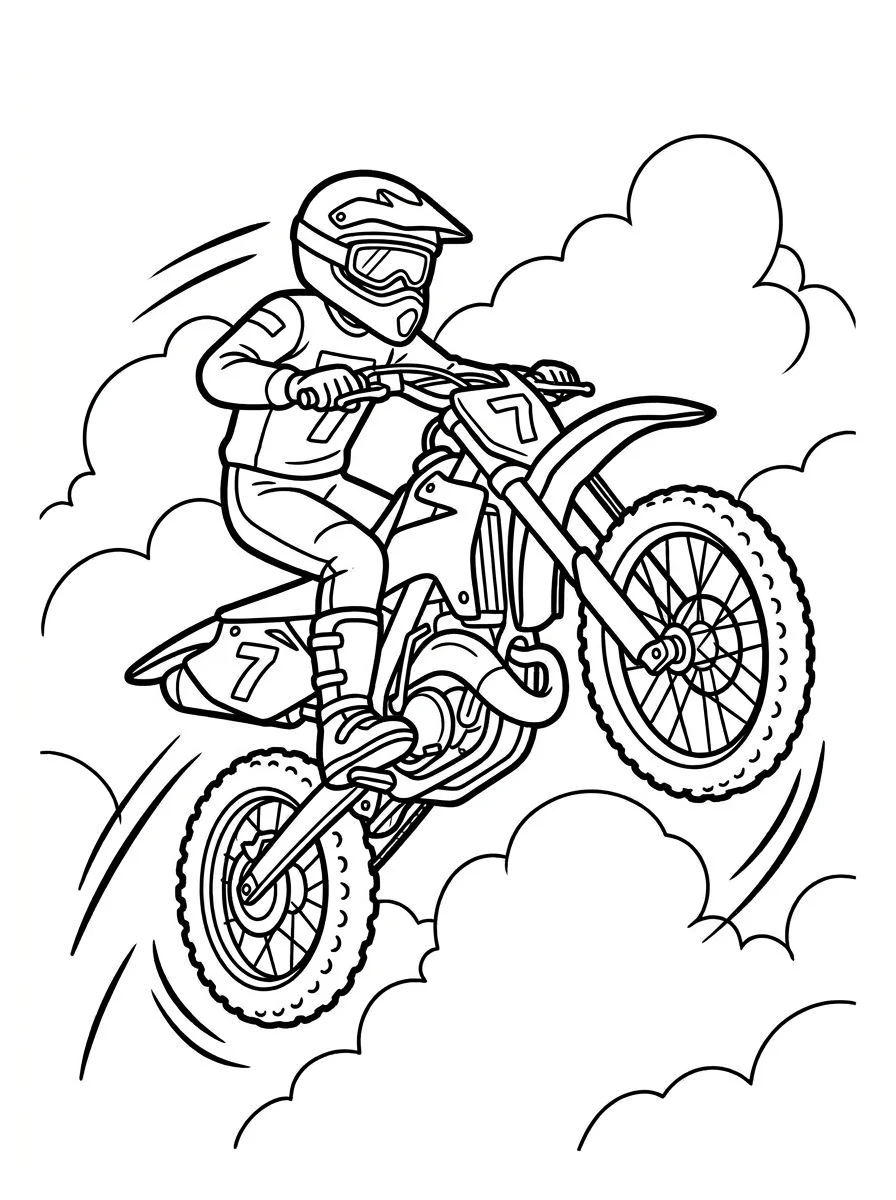 Desenhos de Motocross para colorir 44