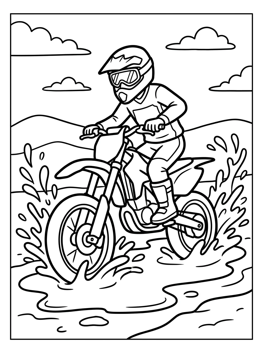 Desenhos de Motocross para colorir 46