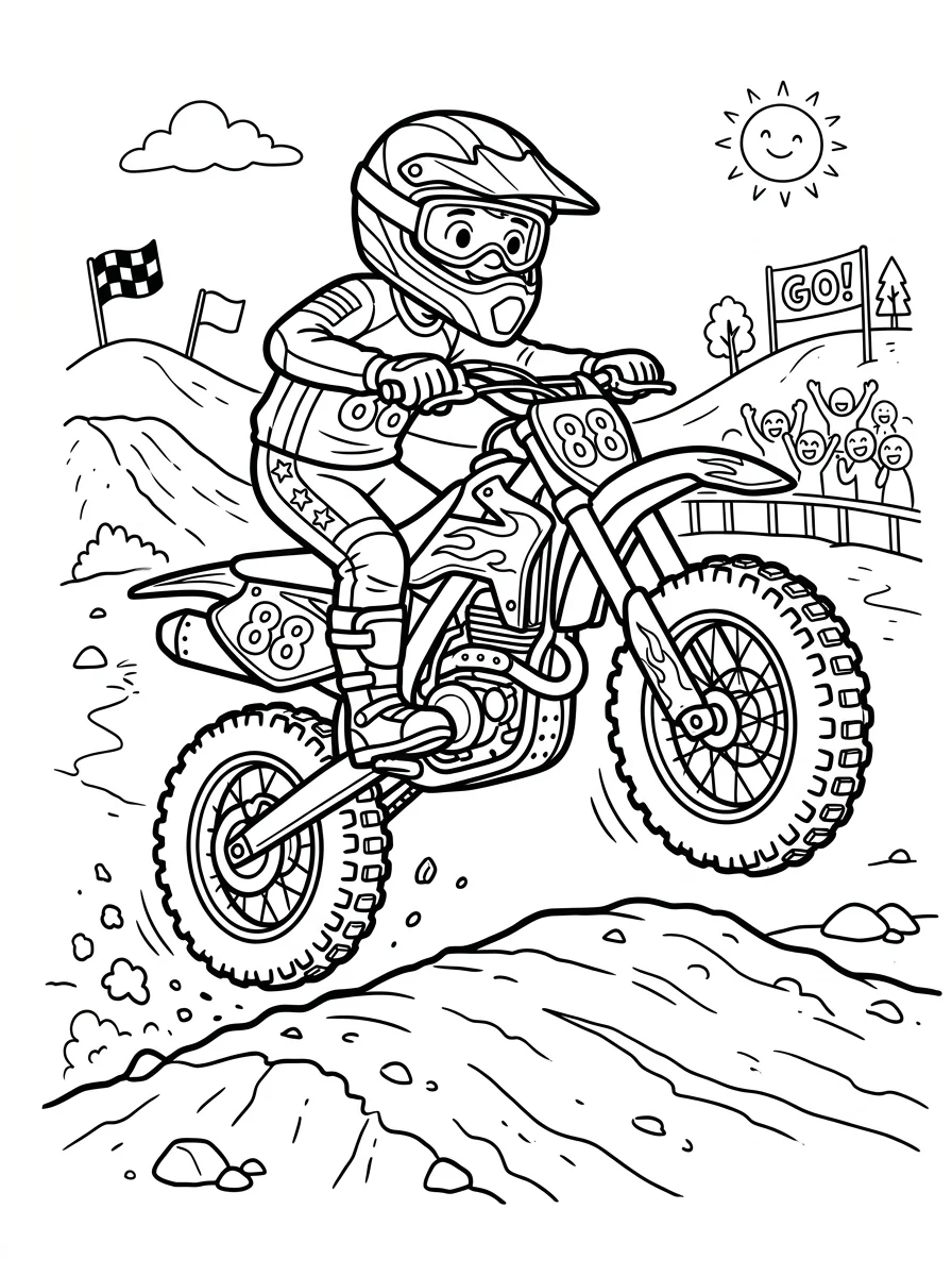 Desenhos de Motocross para colorir 47