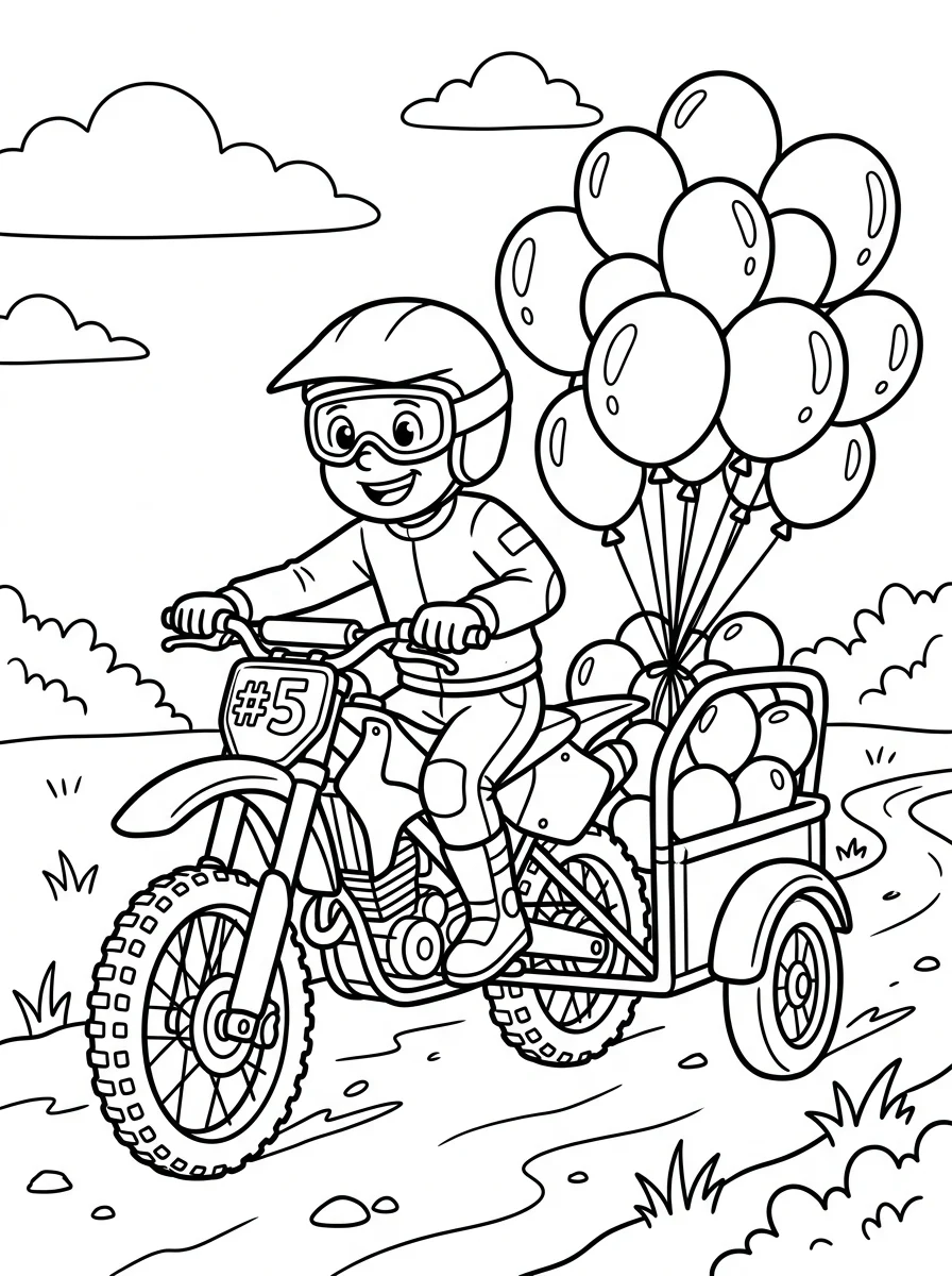 Desenhos de Motocross para colorir 48