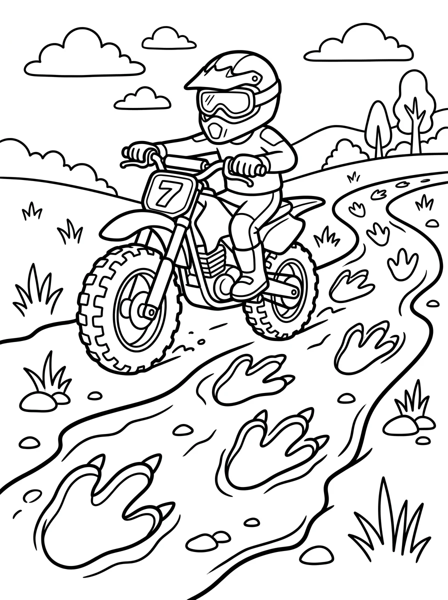 Desenhos de Motocross para colorir 49