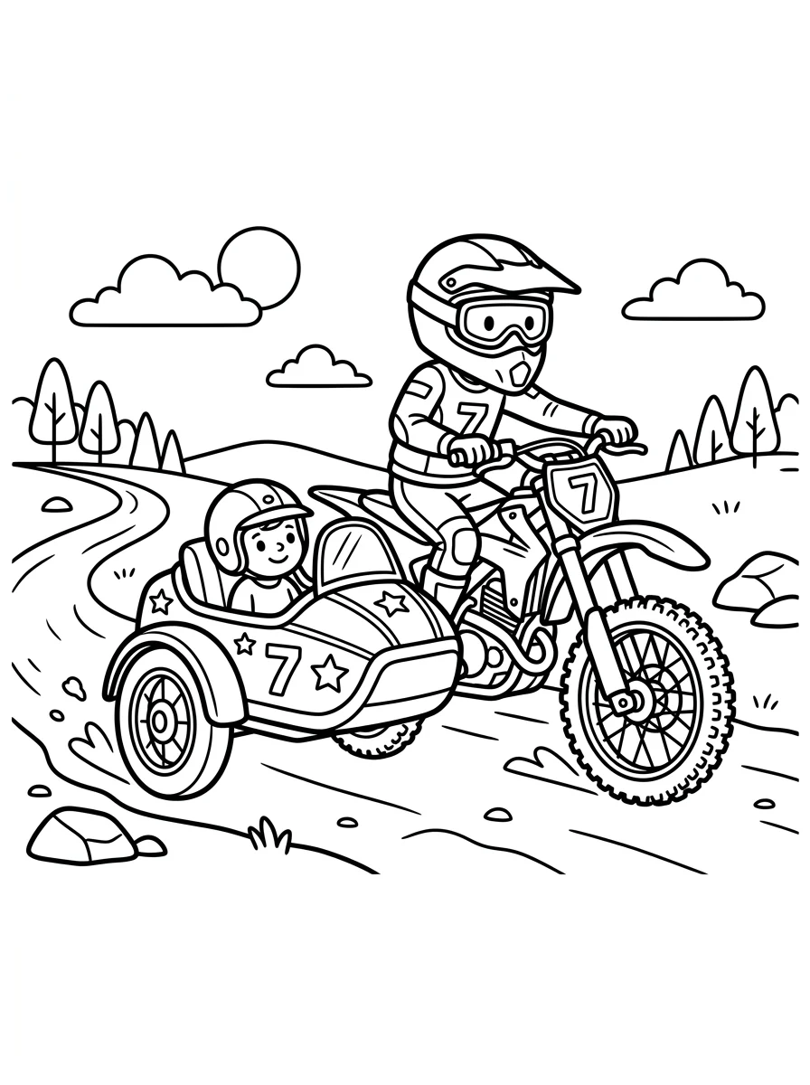 Desenhos de Motocross para colorir 50