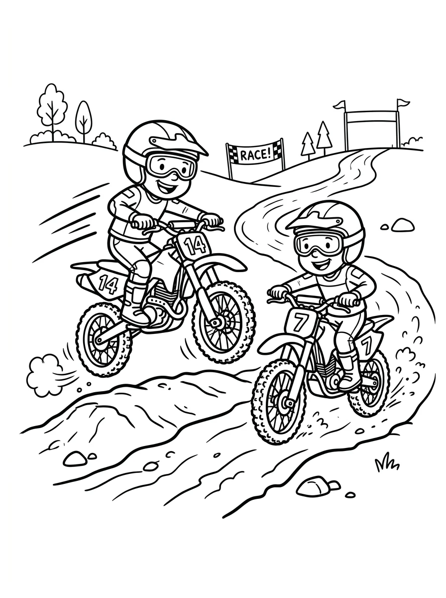 Desenhos de Motocross para colorir 51