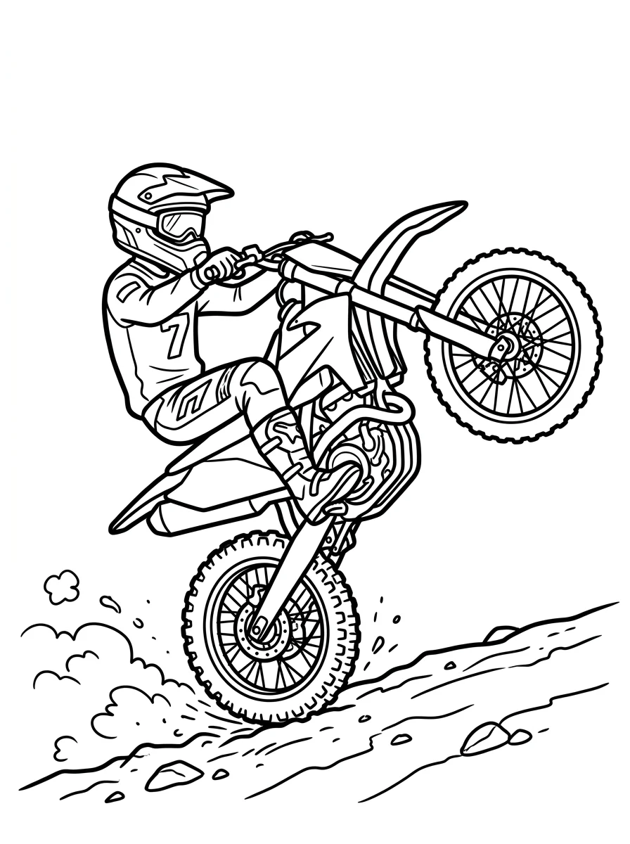 Desenhos de Motocross para colorir 52