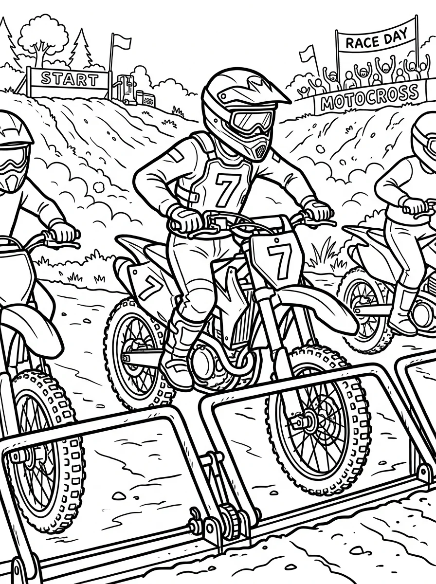 Desenhos de Motocross para colorir 53