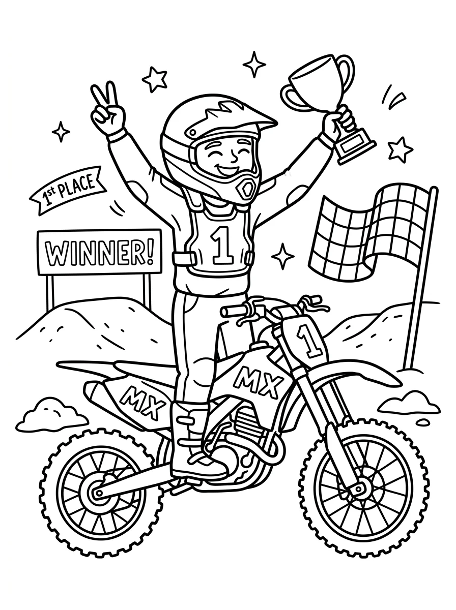 Desenhos de Motocross para colorir 54