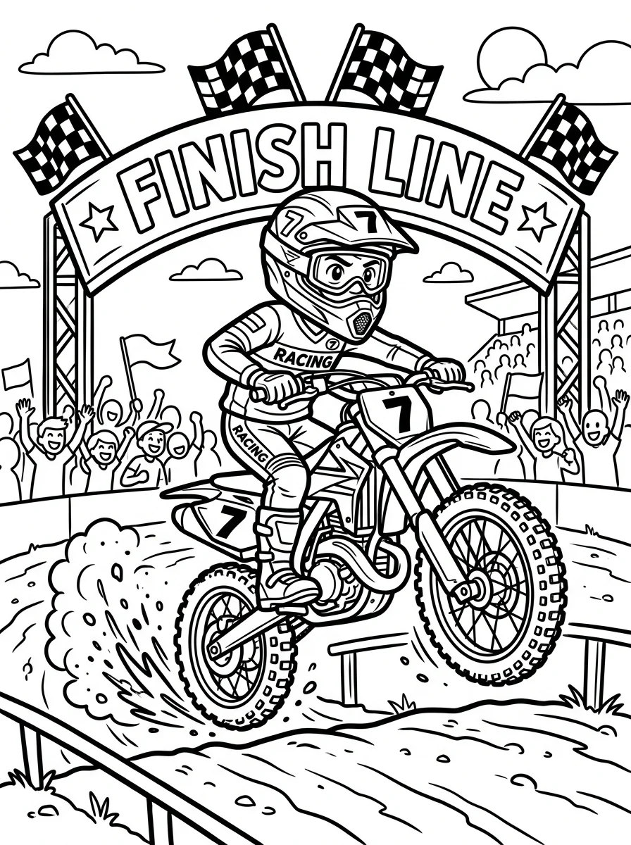 Desenhos de Motocross para colorir 55