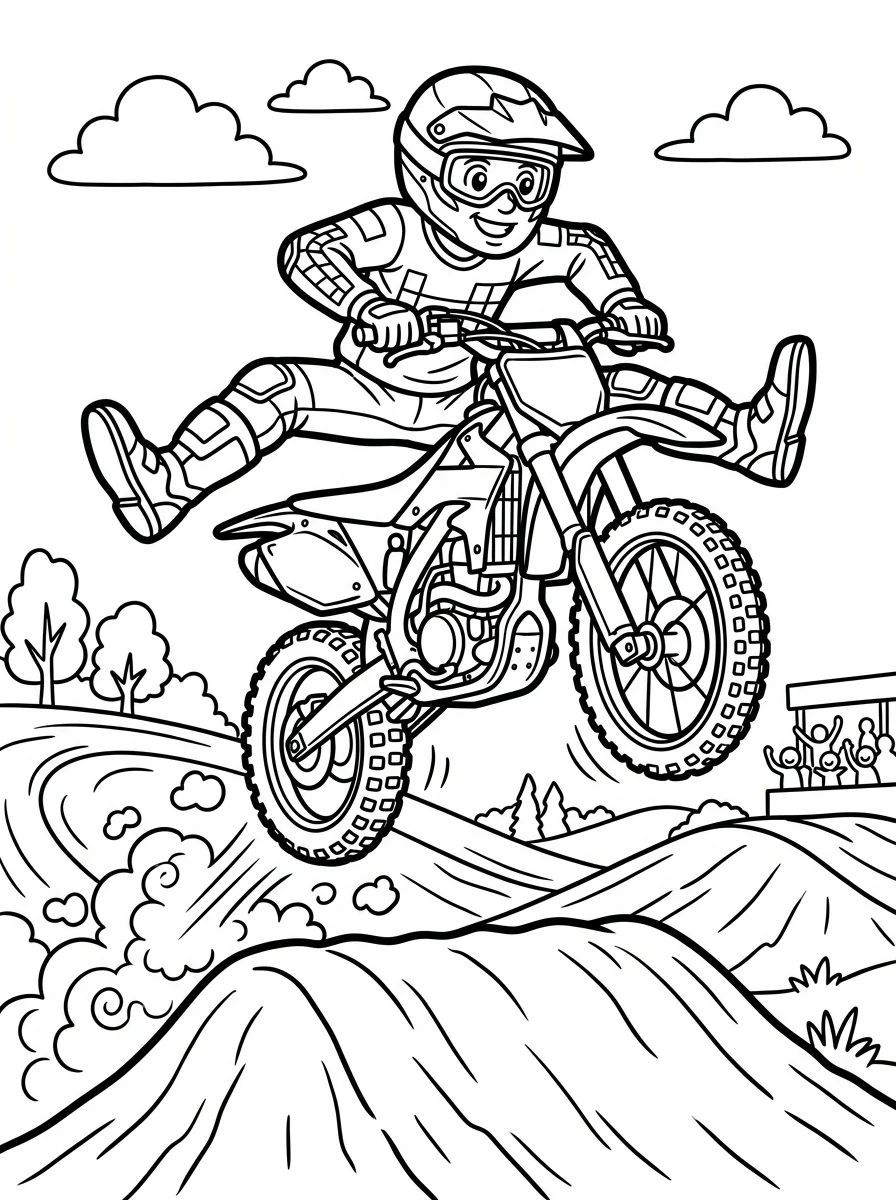 Desenhos de Motocross para colorir 56