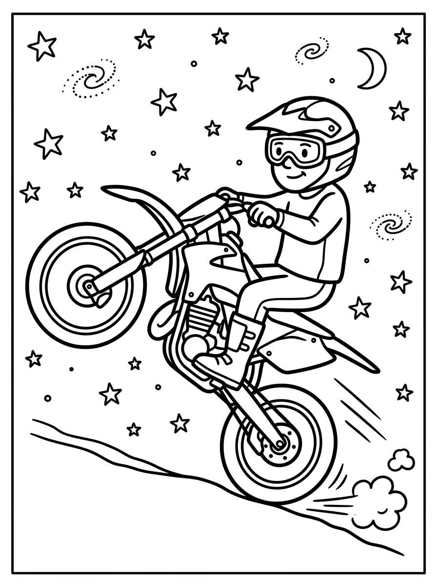 Desenhos de Motocross para colorir 57