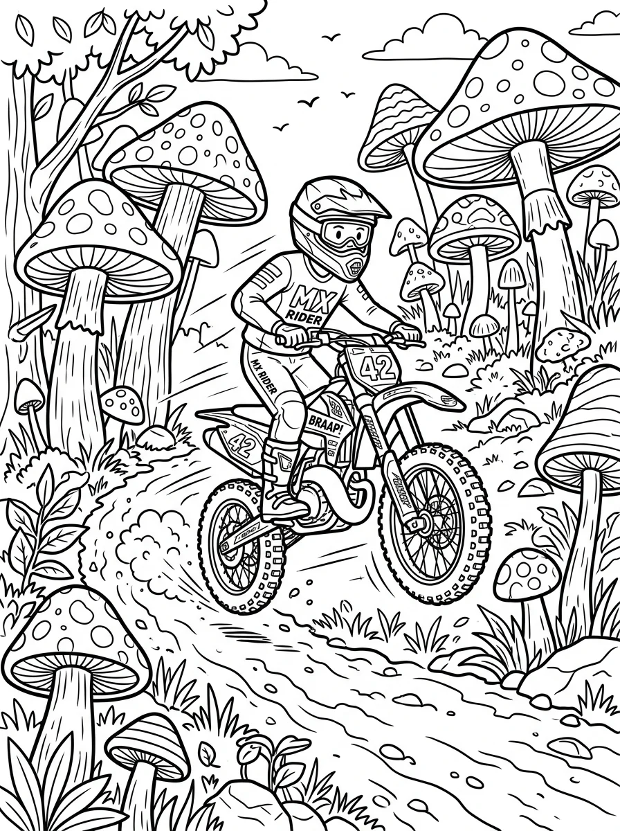 Desenhos de Motocross para colorir 58