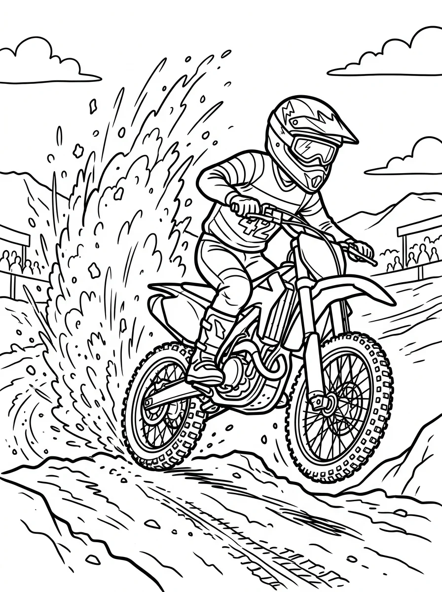 Desenhos de Motocross para colorir 59