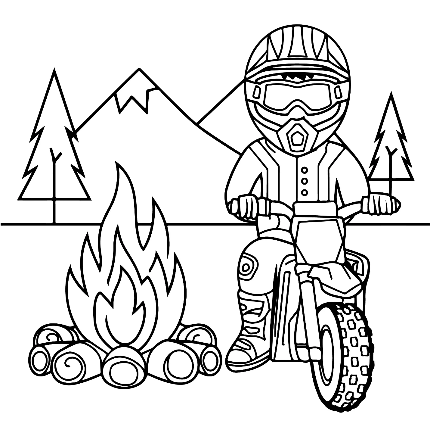 Desenhos de Motocross para colorir 6