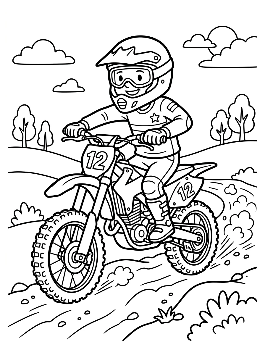 Desenhos de Motocross para colorir 60