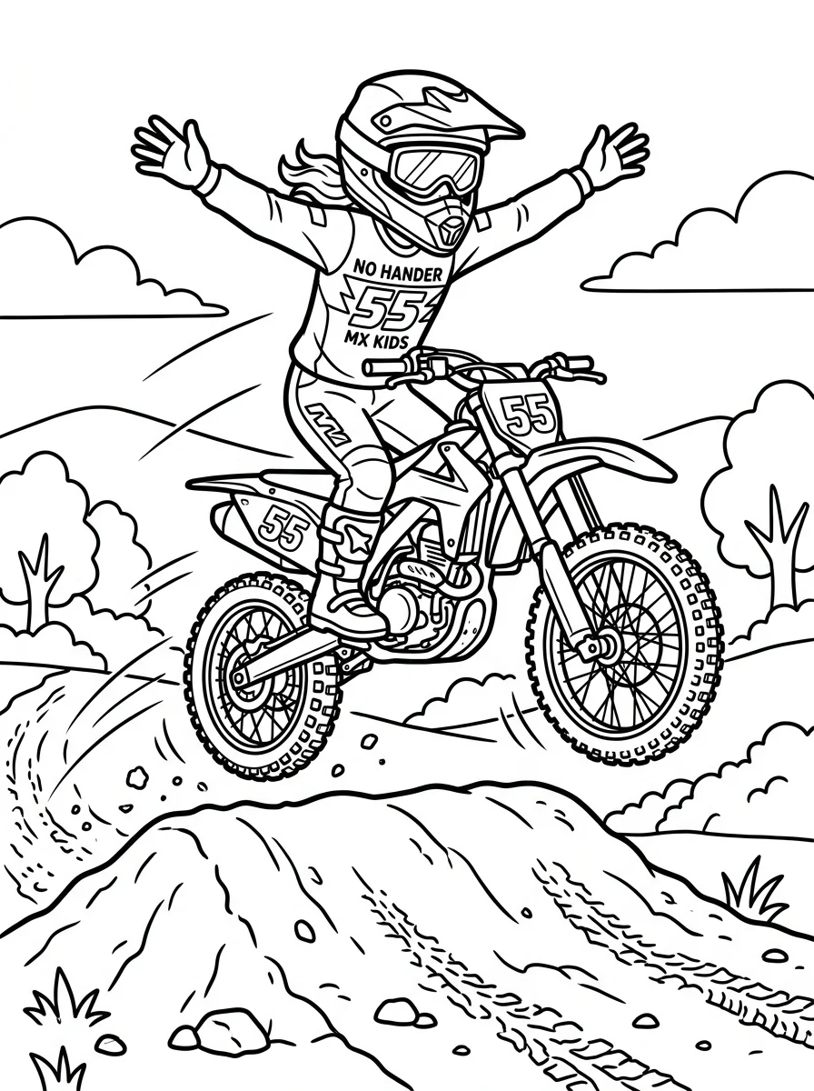 Desenhos de Motocross para colorir 61