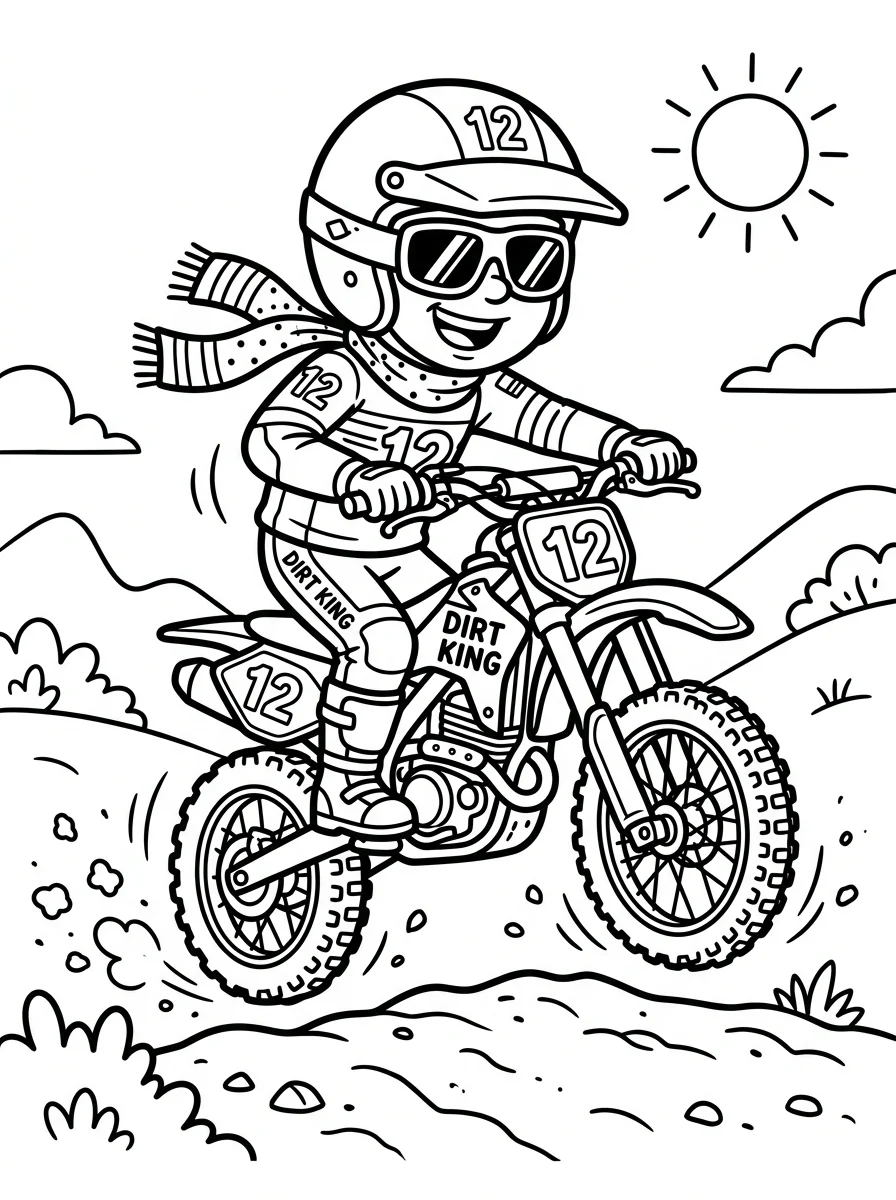 Desenhos de Motocross para colorir 62