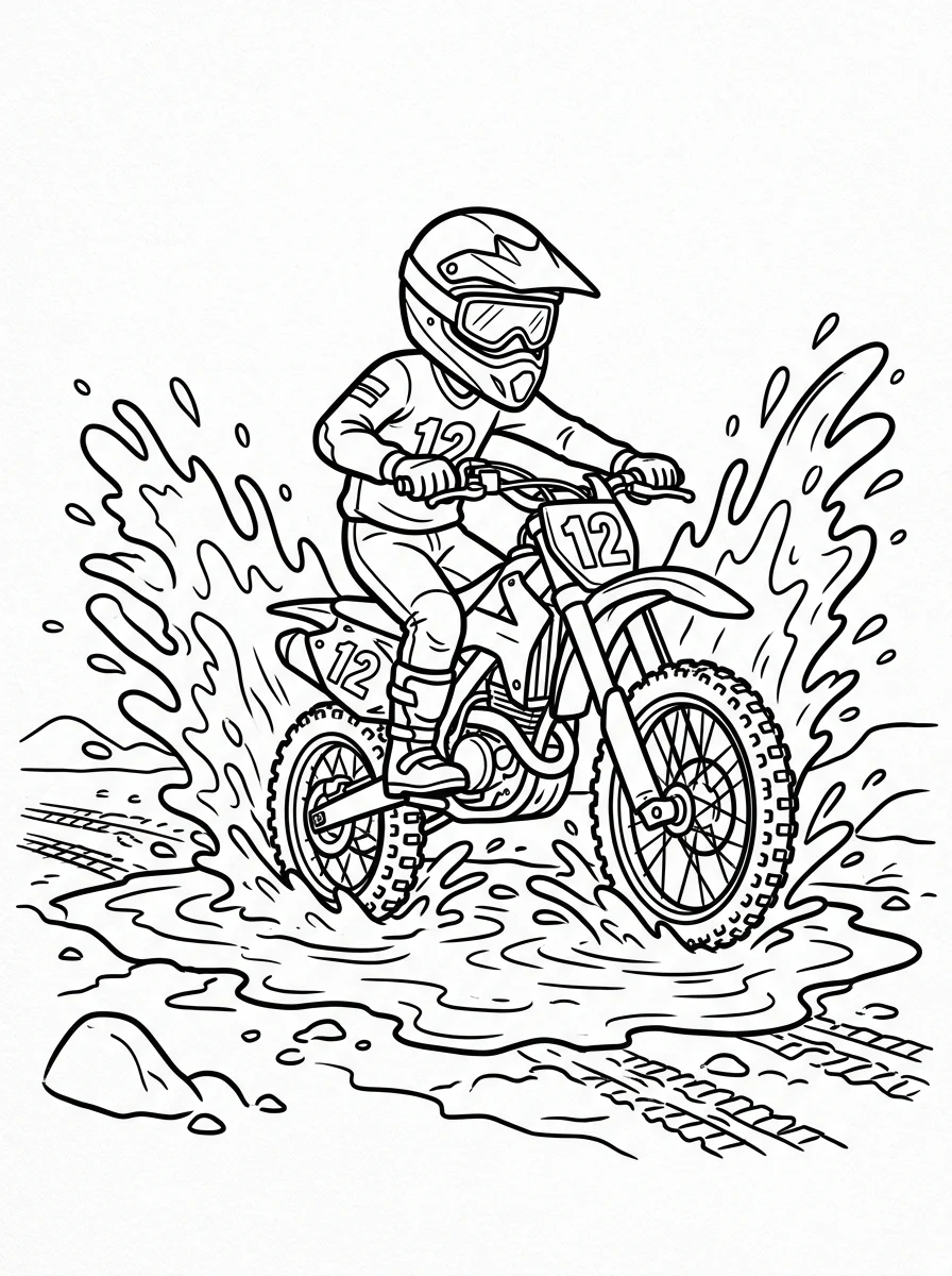 Desenhos de Motocross para colorir 63