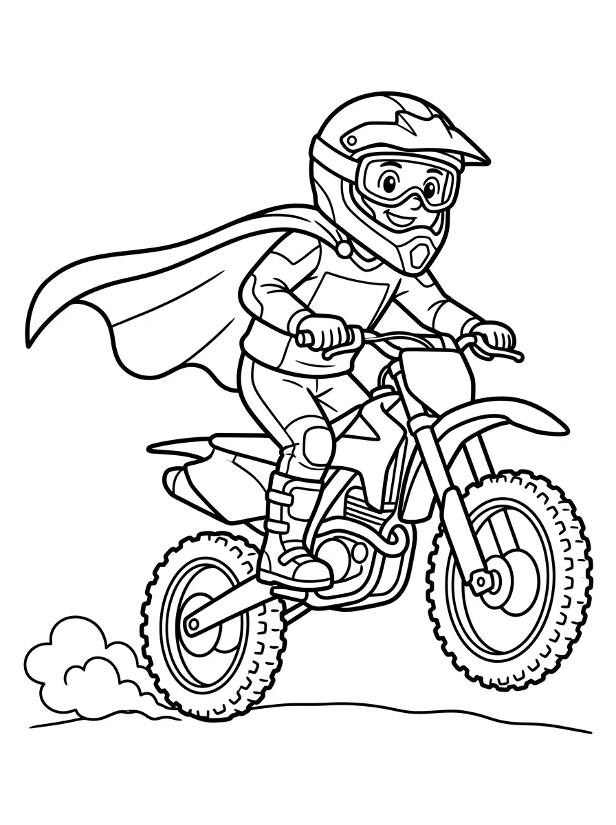 Desenhos de Motocross para colorir 64