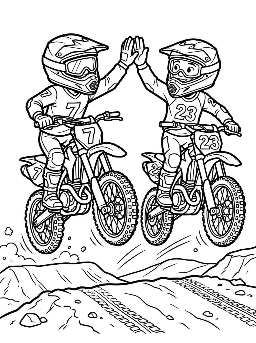Desenhos de Motocross para colorir 66