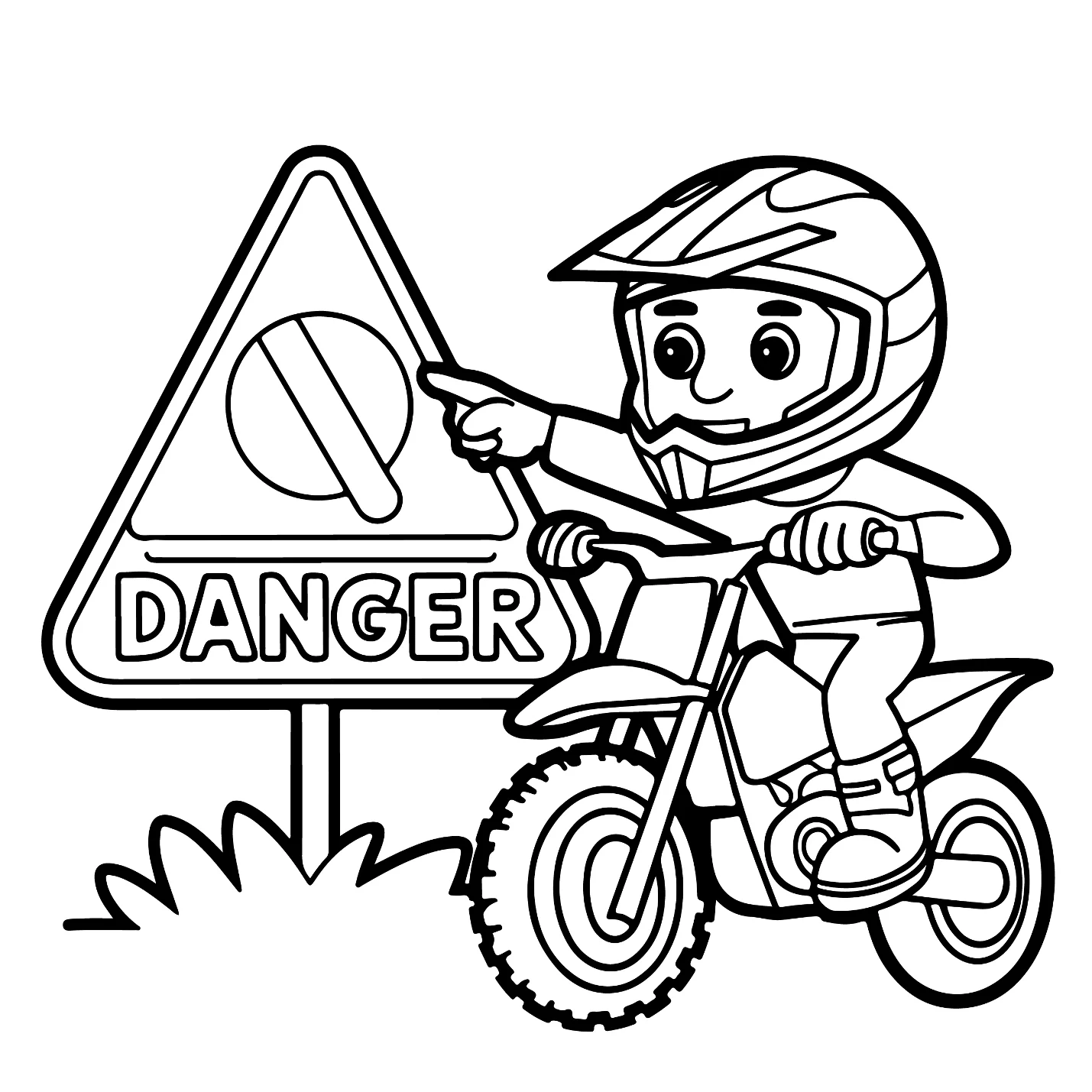 Desenhos de Motocross para colorir 8