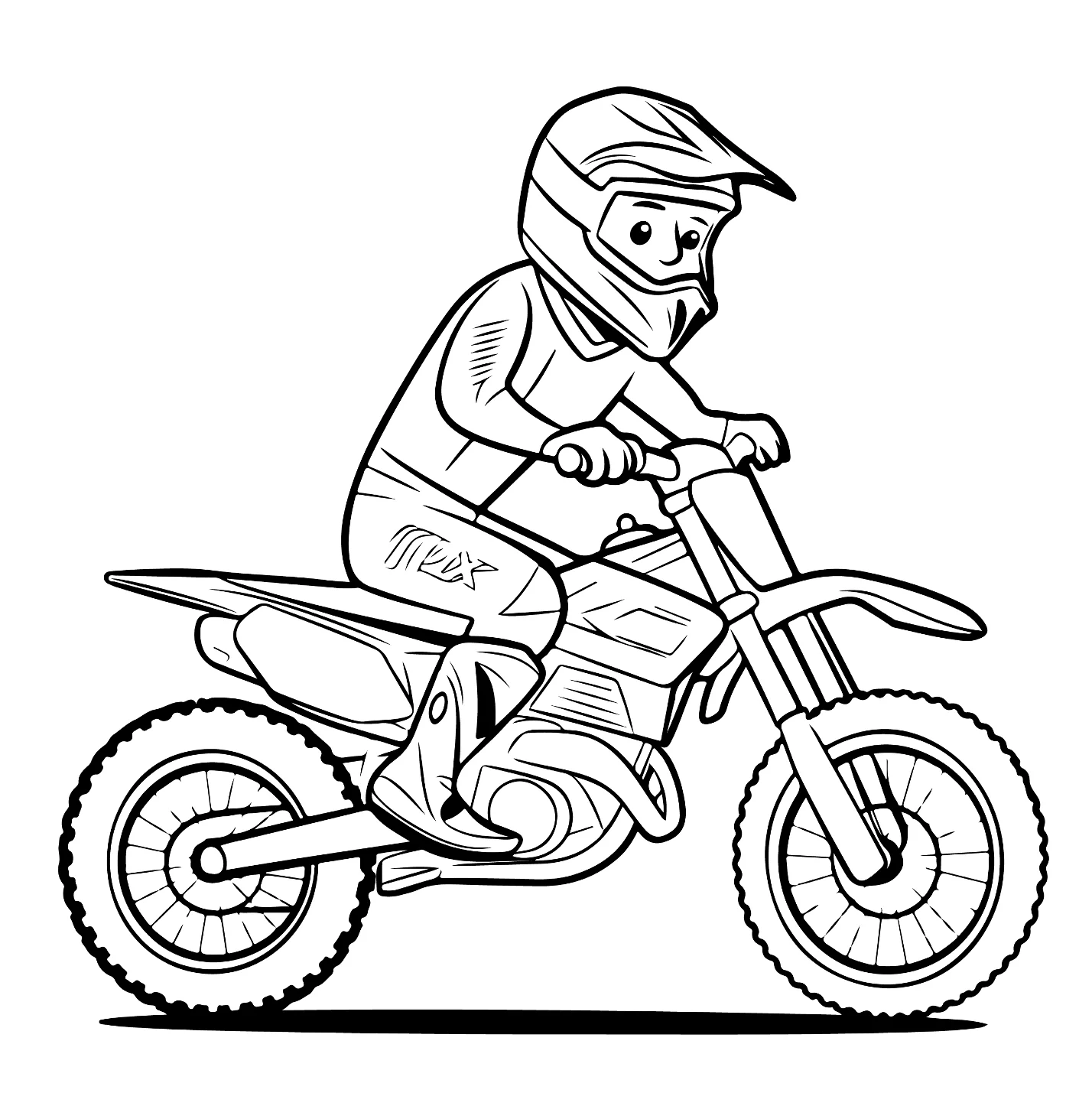 Desenhos de Motocross para colorir 9