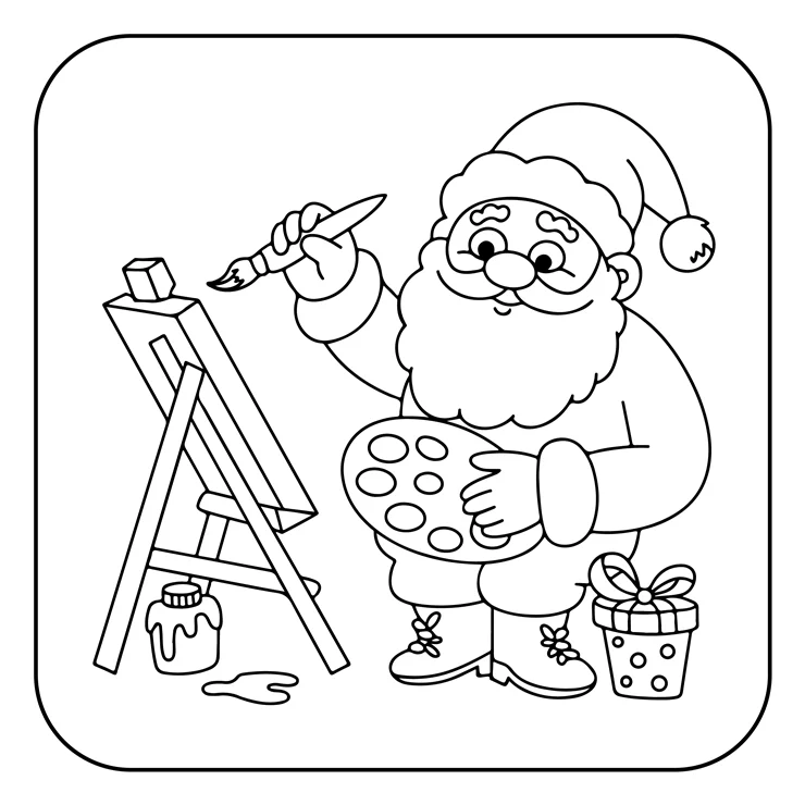 Desenhos de Papai-Noel para colorir 1