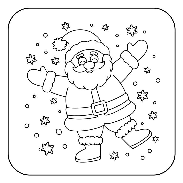 Desenhos de Papai-Noel para colorir 10