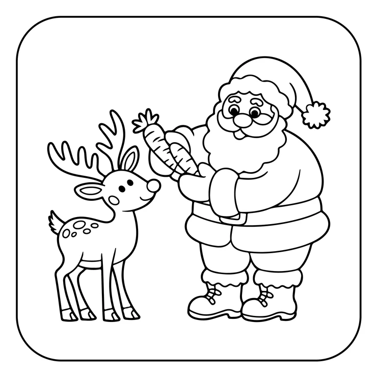 Desenhos de Papai-Noel para colorir 11