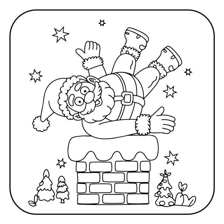 Desenhos de Papai-Noel para colorir 12