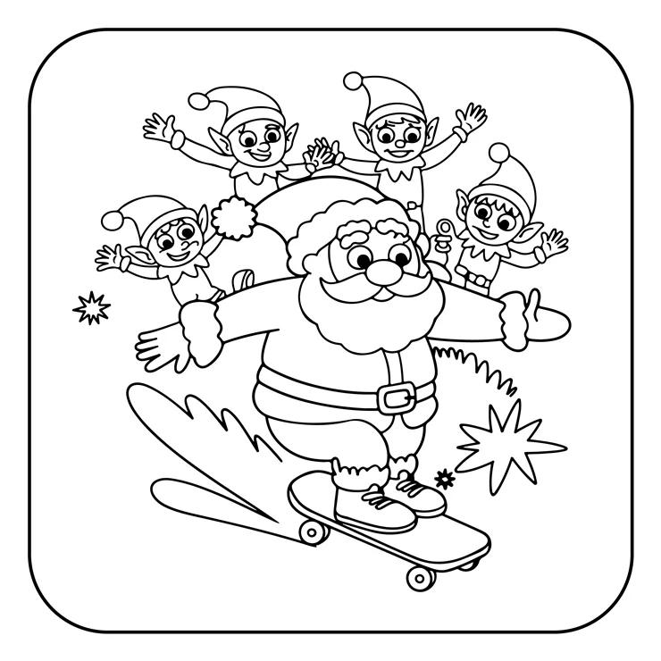 Desenhos de Papai-Noel para colorir 13